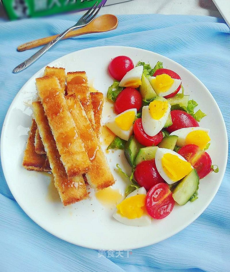 #信之美# Toast Salad with Vinaigrette