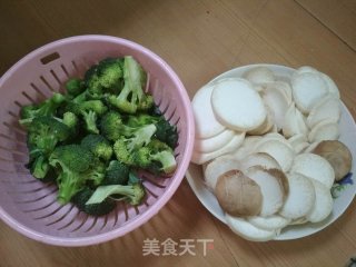 Stir-fried Pork Head with Broccoli and Pleurotus recipe