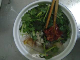 Coriander with Vermicelli recipe