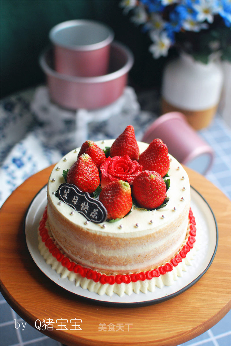 6 Inch Strawberry Naked Cake recipe