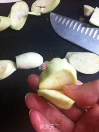 Fried Stuffed White Eggplant recipe