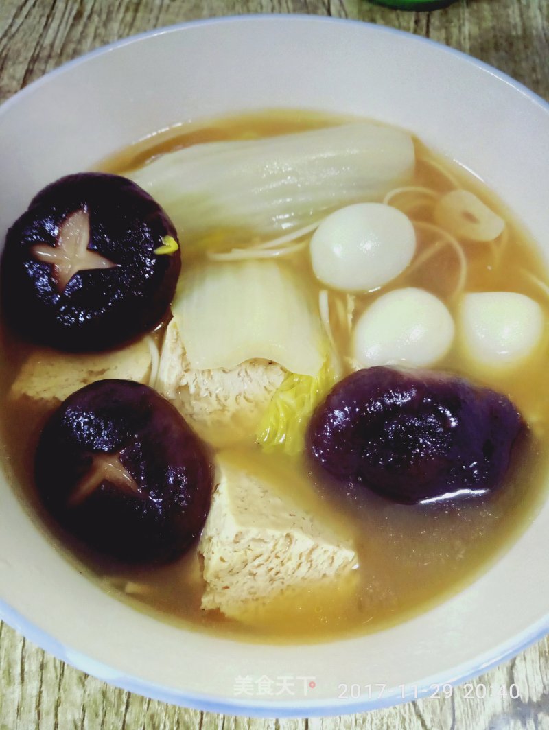 Stomach-warming Green Vegetable Pot (baby Vegetable and Mushroom Tofu Pot) recipe