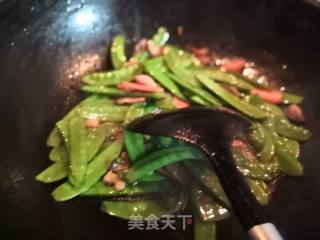 Fried Bacon with Snow Peas recipe