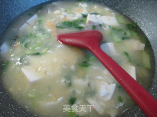 Tofu Soup with Salted Duck Eggs and Vegetables recipe