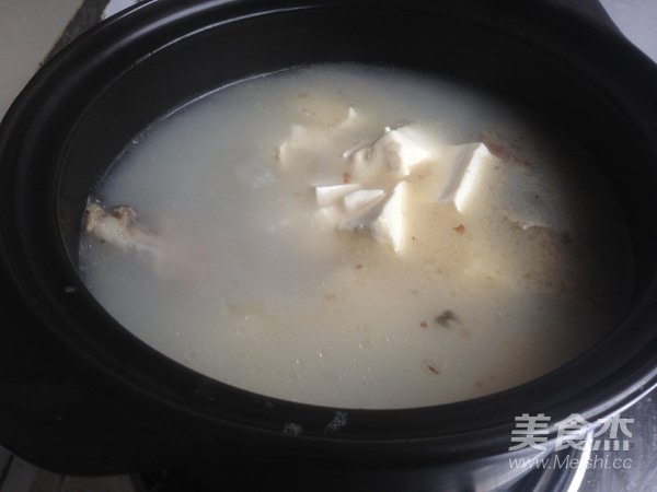 White Shellfish Head Tofu Soup recipe