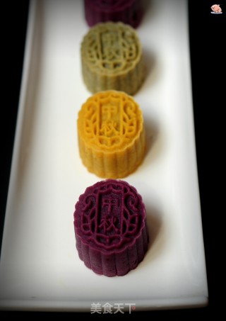 #trust之美#chocolate-flavored Peach Mountain Skin Mooncake recipe