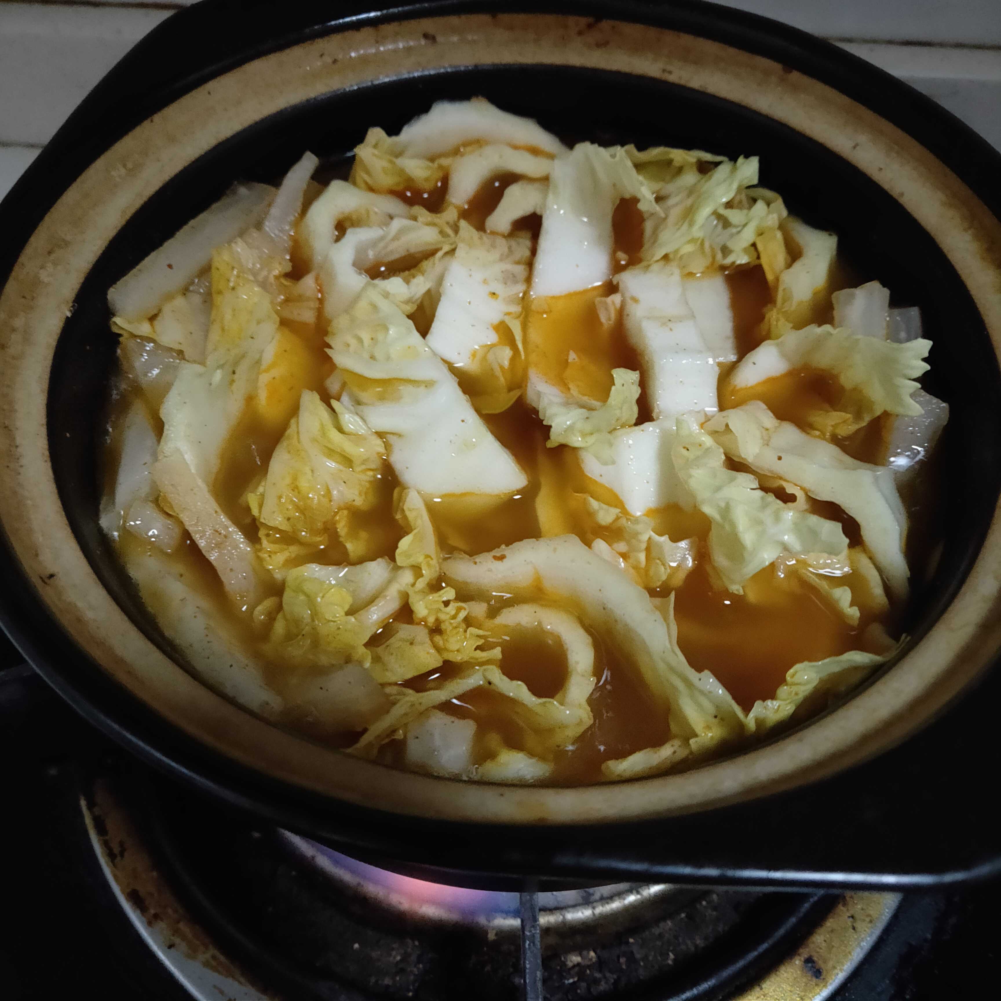 Radish and Cabbage Spicy Soup recipe