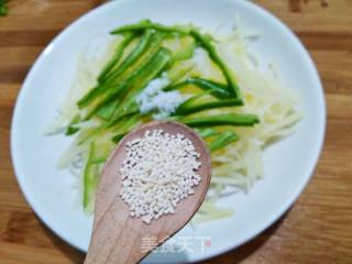 Potato Shreds with Tempeh recipe