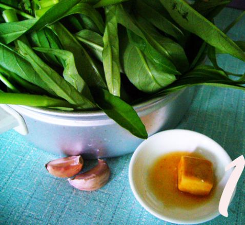 Fermented Bean Curd and Water Spinach recipe