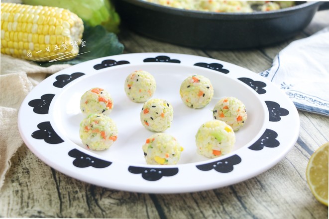 Mixed Vegetable Cod Rice Ball recipe