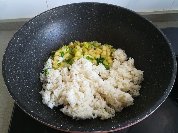 Fried Rice with Potato Germ Rice recipe