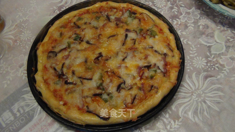 Mushroom Chicken Pizza recipe