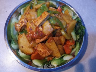 Stir-fried Vegetables with Fish Flavored Potato Chips recipe