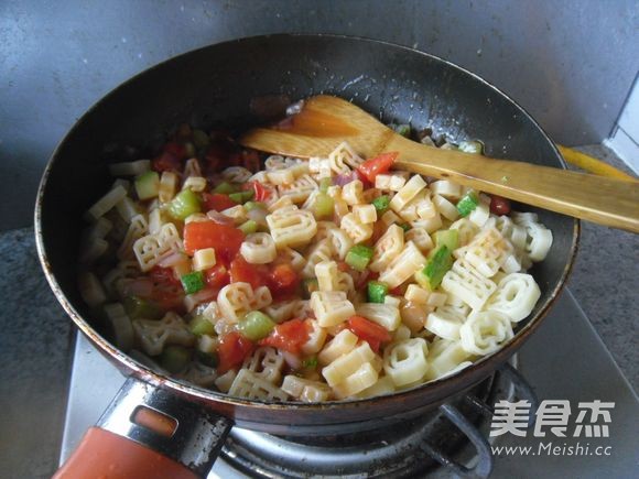 Stir-fried Alphabet Pasta recipe