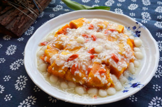 Pumpkin Stuffed Rice Balls recipe