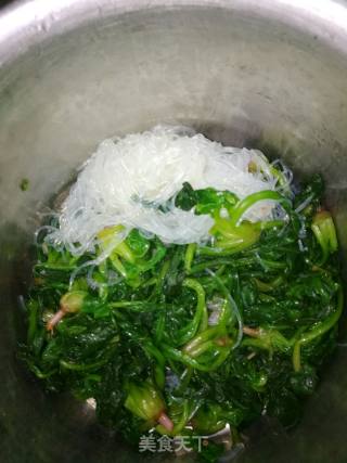 Spicy Spinach Mixed with Vermicelli recipe