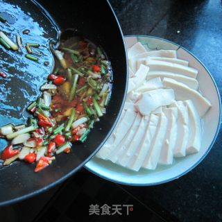 Steamed Tofu with Scallion Oil recipe