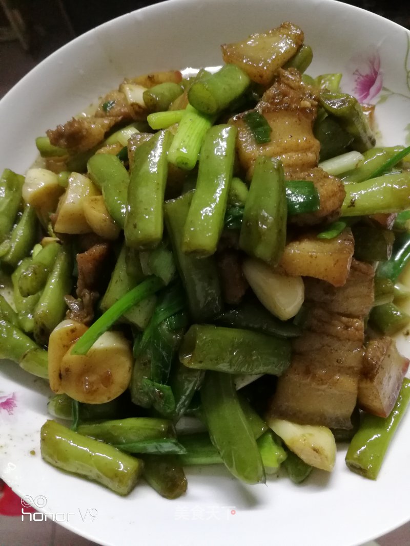 Stir-fried String Beans with Pork Belly recipe