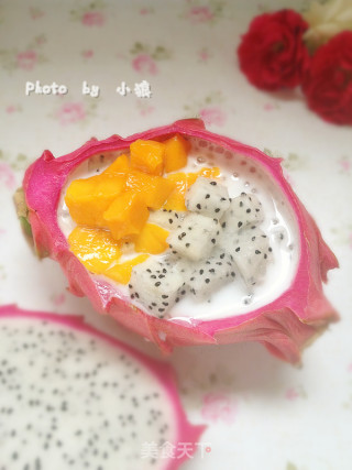 Fragrant Fruit-two-color Coconut Milk Sago recipe