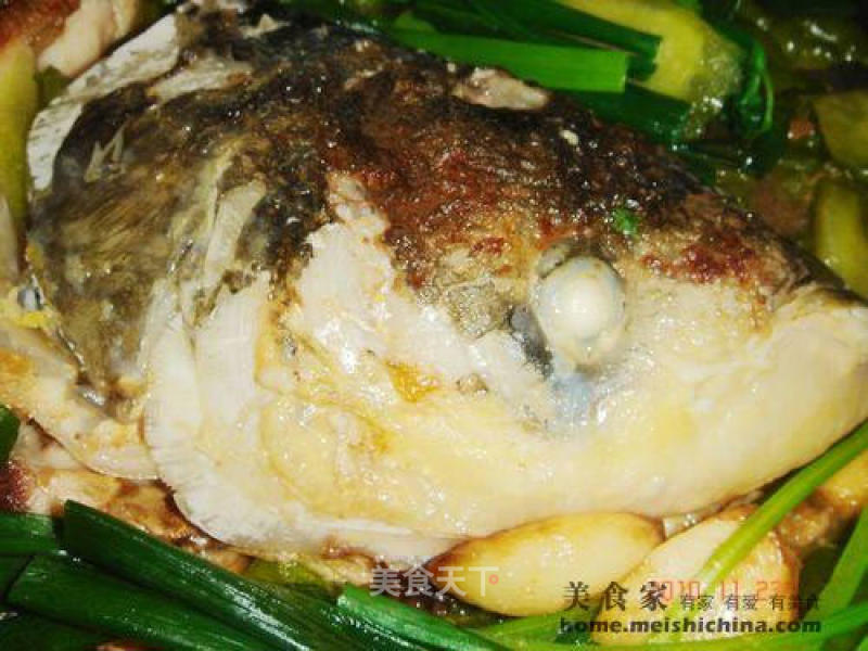 Bitter Gourd Braised Fish Head recipe