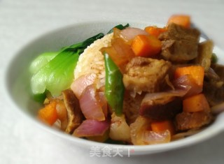 Braised Pork and Seasonal Vegetable Rice recipe