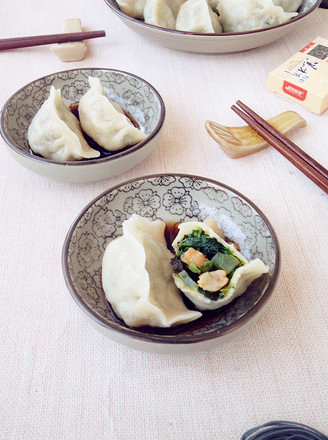Dumplings Stuffed with Sea Rice and Spinach recipe
