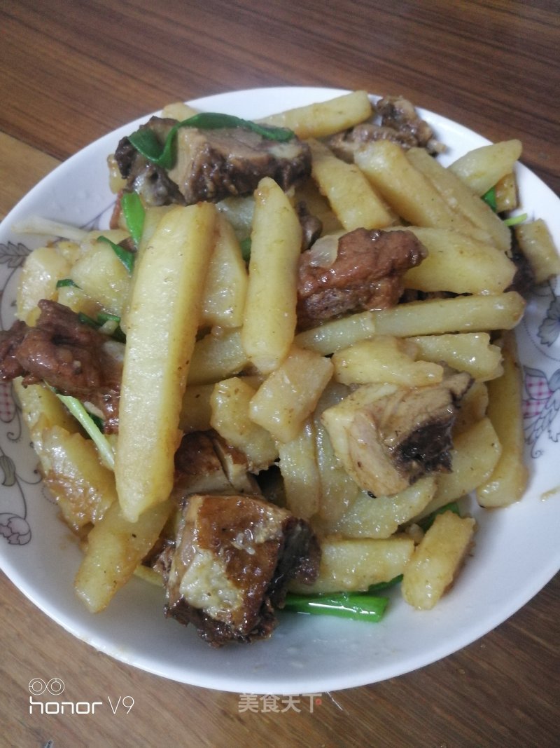 Braised Pork and Potato Chips recipe
