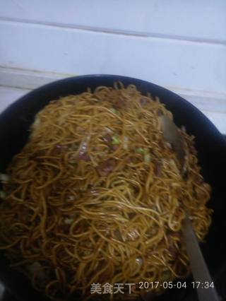 Fried Noodles with Sausage recipe