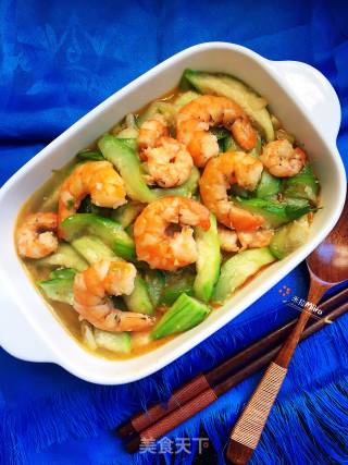 Fried Loofah with Shrimp recipe