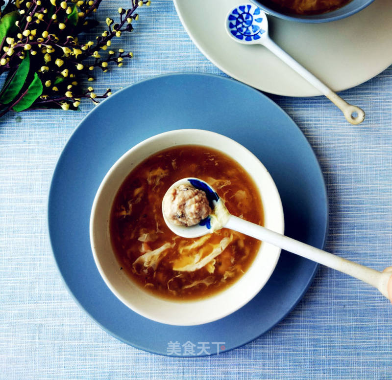 Black Pepper Hot and Sour Meatball Soup recipe