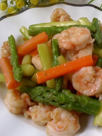Stir-fried Shrimp with Asparagus recipe
