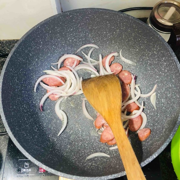 Black Pepper Beef Sausage Pasta recipe