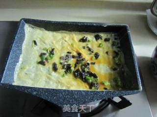 Thick Egg Braised Seaweed Chopped Green Onion recipe