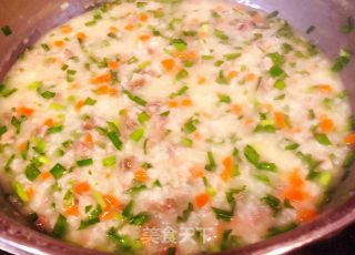 #快手饭#pig's Head Meat, Leek and Carrot Porridge recipe