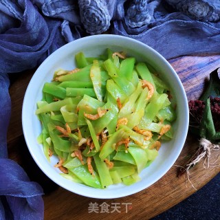 Fried Bamboo Shoots with Dried Prawns recipe