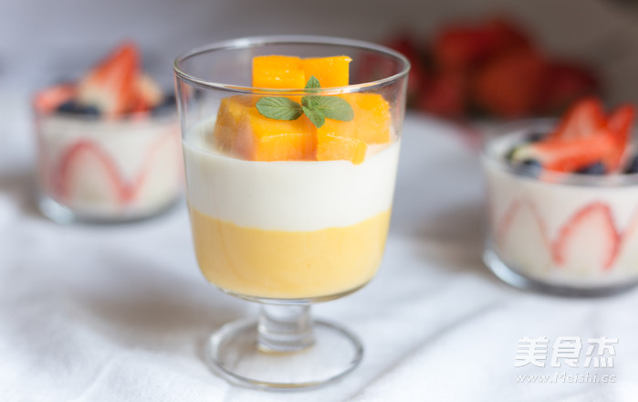 Double Mango Pudding recipe