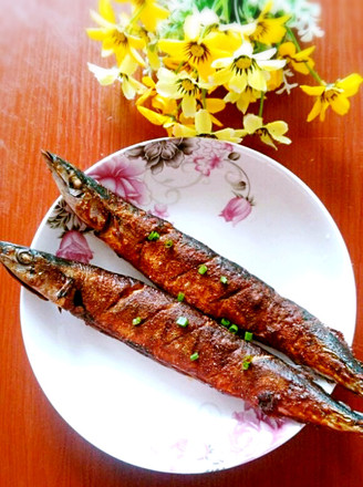 Grilled Saury with Chopped Pepper recipe