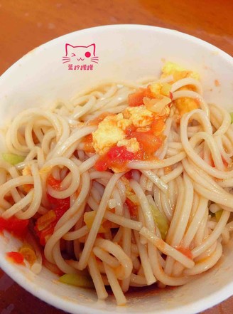 Persimmon and Egg Cold Noodles recipe