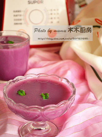 Glutinous Rice and Purple Sweet Potato Paste recipe