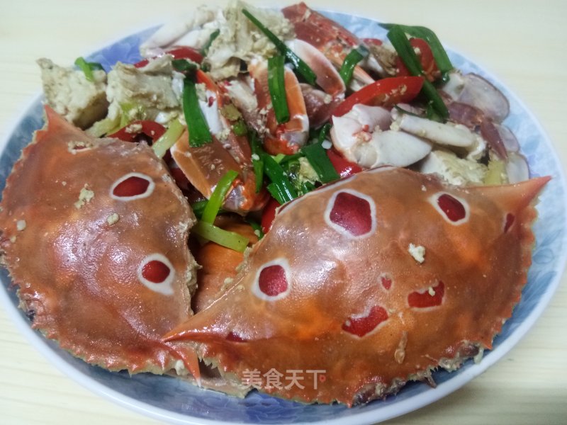 Fried Crab with Ginger and Spring Onion recipe