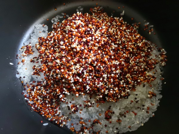 Tricolor Quinoa Shrimp Rice Balls recipe