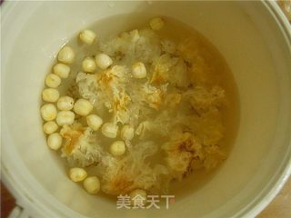 Tremella, Lotus Seed and Coix Seed Soup recipe