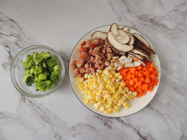 Assorted Ham and Vegetable Porridge recipe