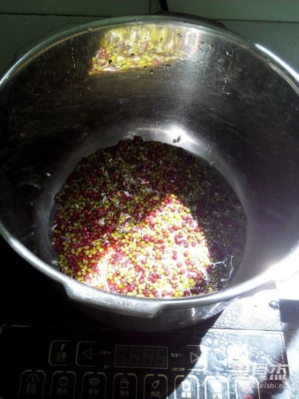 Sago Congee with Red Green Beans recipe