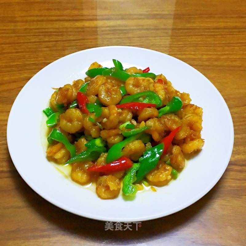 Stir-fried Green Peppers with Shrimp recipe