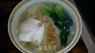 Noodle Soup with Egg Meat Sauce recipe