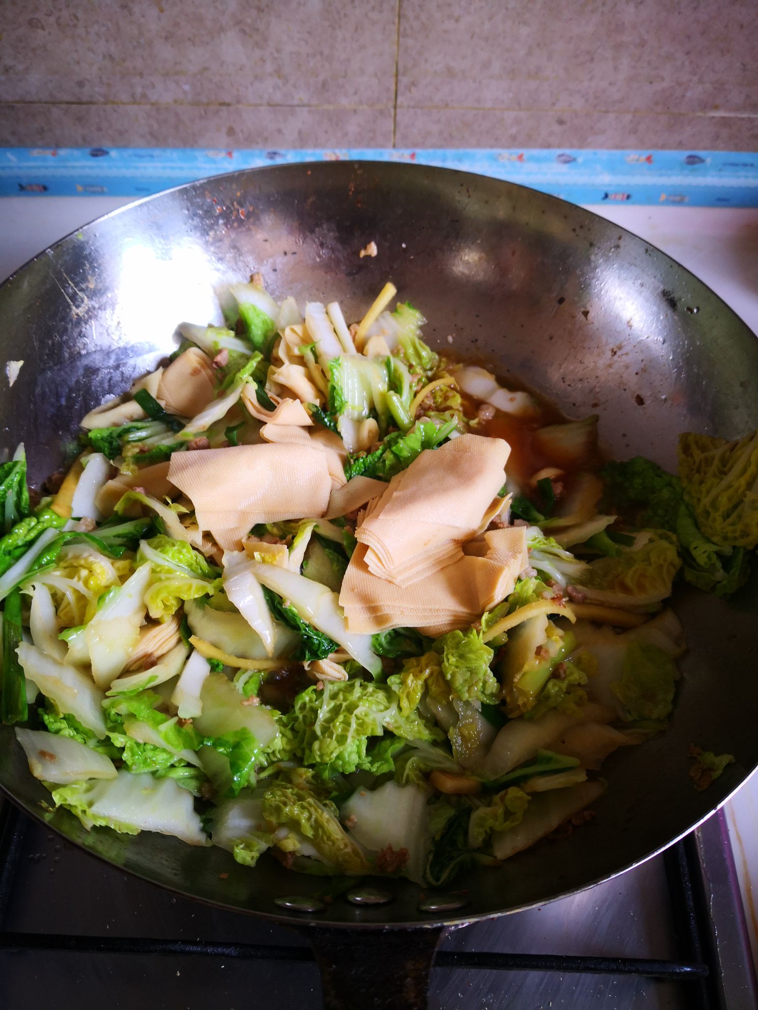 Cabbage Stewed Bean Curd recipe