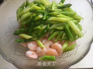 Asparagus Mixed with Shrimp recipe