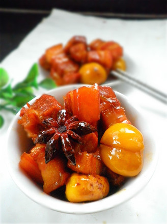 Braised Chestnut with Pork Belly recipe