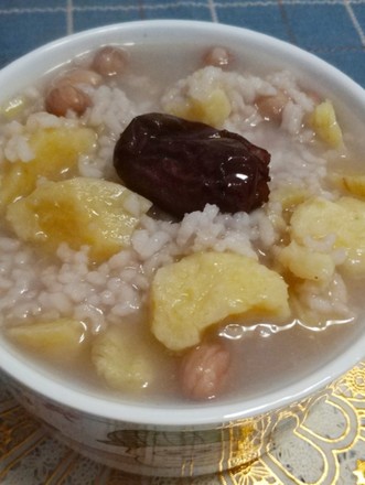 Peanut Sweet Potato Rice Porridge recipe